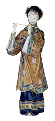 In Honor of Song  Porcelain Flute Player Statue