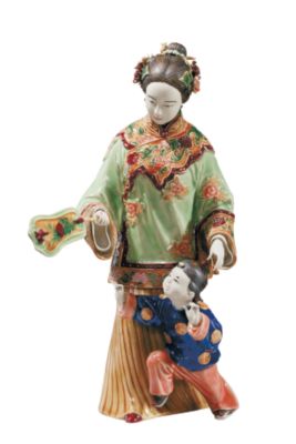 Mother and Child at Play Statue