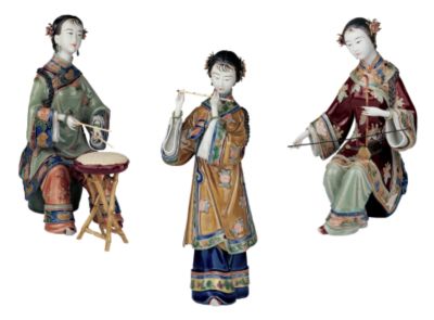 In Honor of Song, Porcelain Trio<BR>(Complete Set of Three Statues)