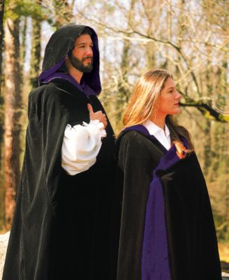 Black / Purple Velvet Cloak