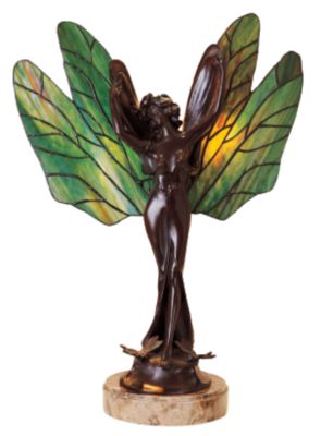 Tiffany-style Stained Glass Fairy Lamp