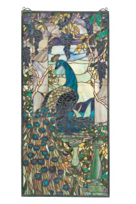 The Peacock Oversized Stained Glass Window - Large