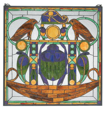 Egyptian Revival Stained Glass Window