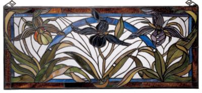 Trois Fleurs Tiffany-style Stained Glass Window
