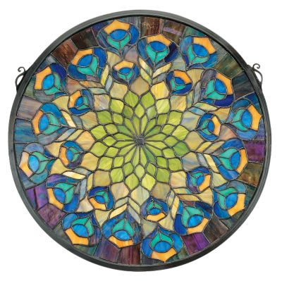 Peacock&rsquo;s Plumage Stained Glass Window