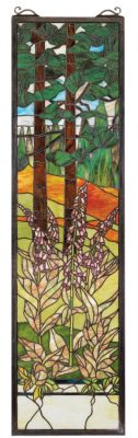 Foxgloves Stained Glass Window