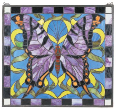 Grand Butterfly Stained Glass Window