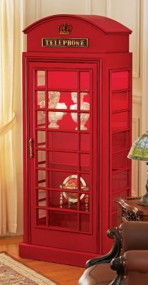 British Telephone Booth Display Cabinet