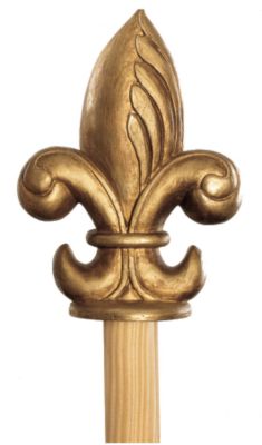 Golden Fleur-de-Lis Rod and Finials