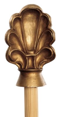 Golden Shell Rod and Finials
