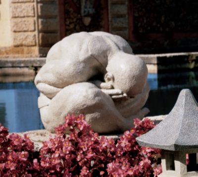Meditating Shy Yogi of Bali Sculpture - Medium