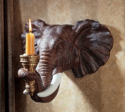 Elephant Sculptural Wall Sconce