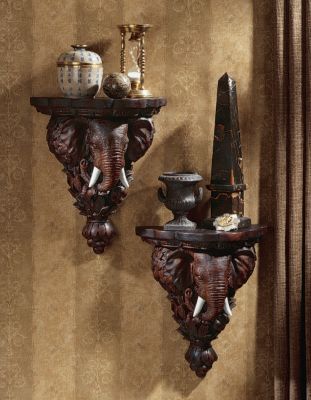 Elephant Sculptural Wall Shelf