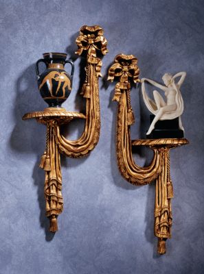 French Rococo Draped Wall Accents