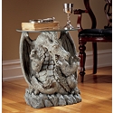 Dragon of Itchen Stoke Manor Glass-Topped Sculptural Table