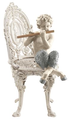 Pan with Flute Sitting Sculpture