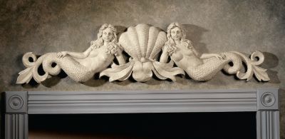 Mermaid Architectural Wall Pediment