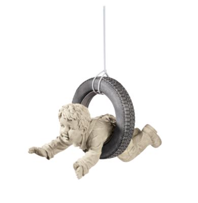 Terry on the Tire Sculpture