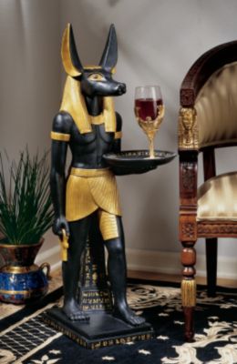 Anubis, Egyptian Servant to the Pharaohs Sculptural Table