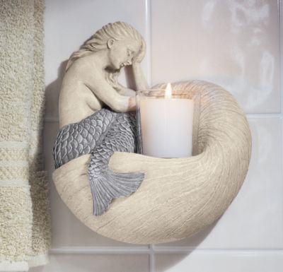 Atop a Nautilus Mermaid Wall Sconce