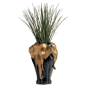 Three Elephants Vase