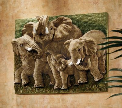 Gentle Giants of the Namibia Wall Sculpture