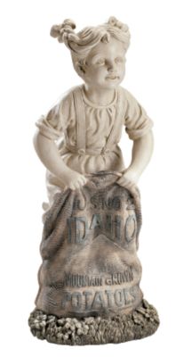 Paula in the Potato Sack Race Statue