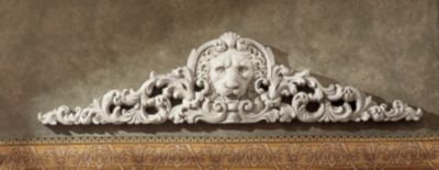 Remoulage Lion Sculptural Wall Pediment