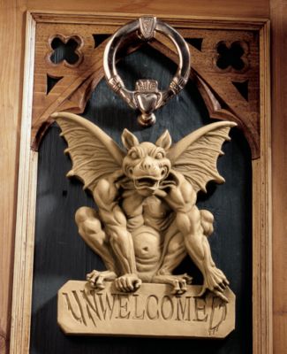 <i>UN</i>Welcome<i>D</i> Gargoyle Plaque