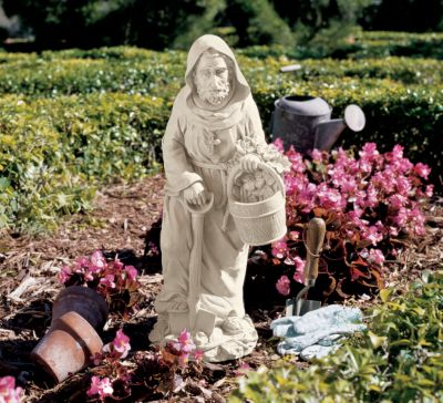St Fiacre, the Gardeners Patron Saint Statue