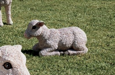 Yorkshire Resting Lamb Sculpture