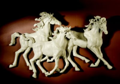 Los Tres Caballos del Castillo Alomar Wall Sculpture