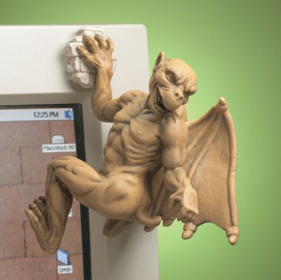 Gaston, the Gothic Computer Climber Statue
