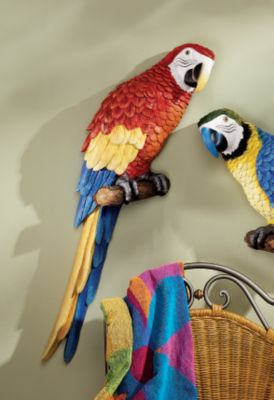 Rainbow Macaw Wall Sculpture