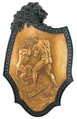 Shield of Hercules: First Labor Wall Sculpture