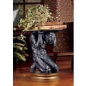 Neoclassical Male Glass-topped Sculptural Table