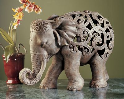 Anjan the Elephant Jali Sculpture