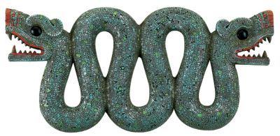 Aztec Double-Headed Serpent Wall Sculpture