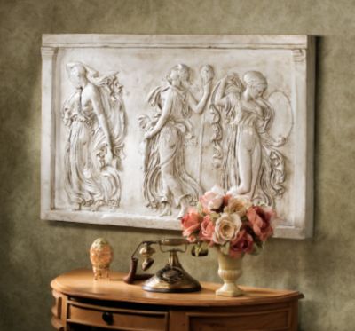 Dancing Muses of Turin Sculptural Wall Frieze