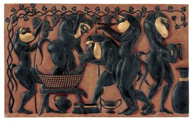 Satyrs&rsquo; Wine Harvest Wall Frieze
