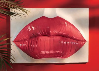 Pop Art Lips Wall Sculpture