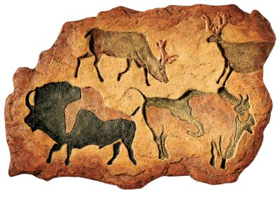Grotte de Lascaux Sculptural Wall Frieze