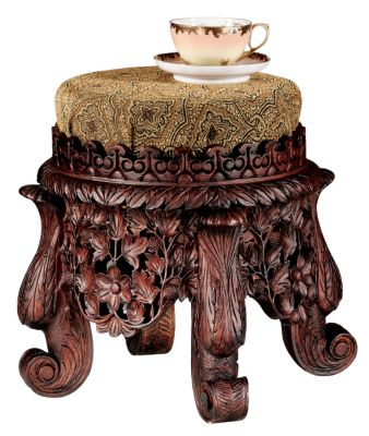 The Raj Sculptural Upholstered Footstool