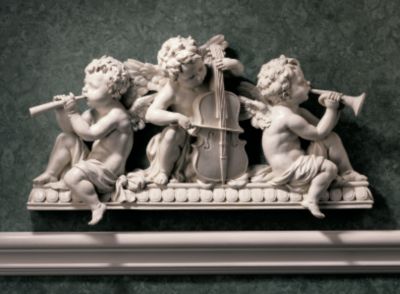 Angelic Notes Sculptural Wall Pediment