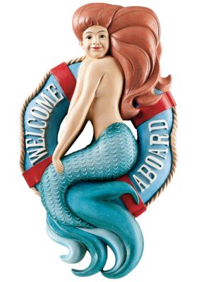 Welcome Aboard Mermaid Wall Sculpture