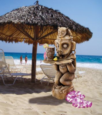 Orang Ulu Chieftain Tiki Butler Statue