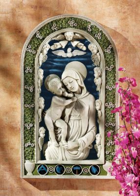 Madonna and Child Bas-Relief Wall Sculpture