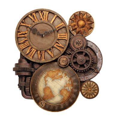 Gears of Time Sculptural Wall Clock