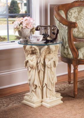 The Angels of Serenity Glass-Topped Sculptural Table