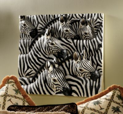 Parade of Stripes Sculptural Wall Frieze